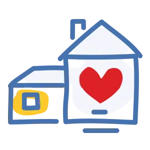 illustrated Ronald McDonald house icon